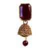 Dark red colored earing