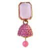 Dark pink colored earing