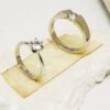 Silver colored rings