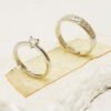 Silver colored rings