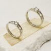 Silver colored rings