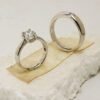 Silver colored rings