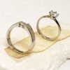 Silver colored rings