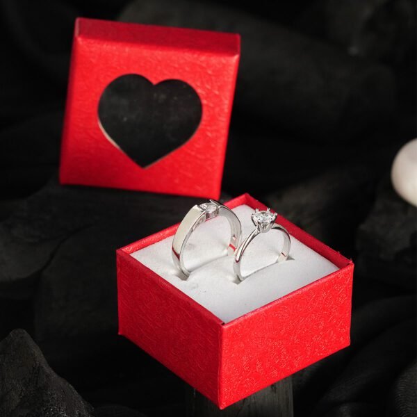 couple ring design silver