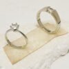 Silver colored rings