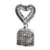 Silver colored love earing