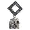 Silver colored designed earing